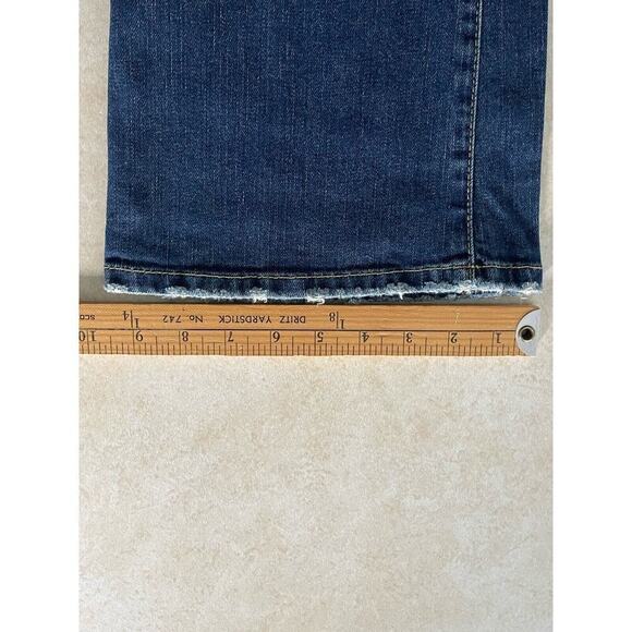 Colins Jeanswear Zoe Jeans Womens Size 2/26 Med Wash Mid Rise Flare Distressed - Picture 9 of 11